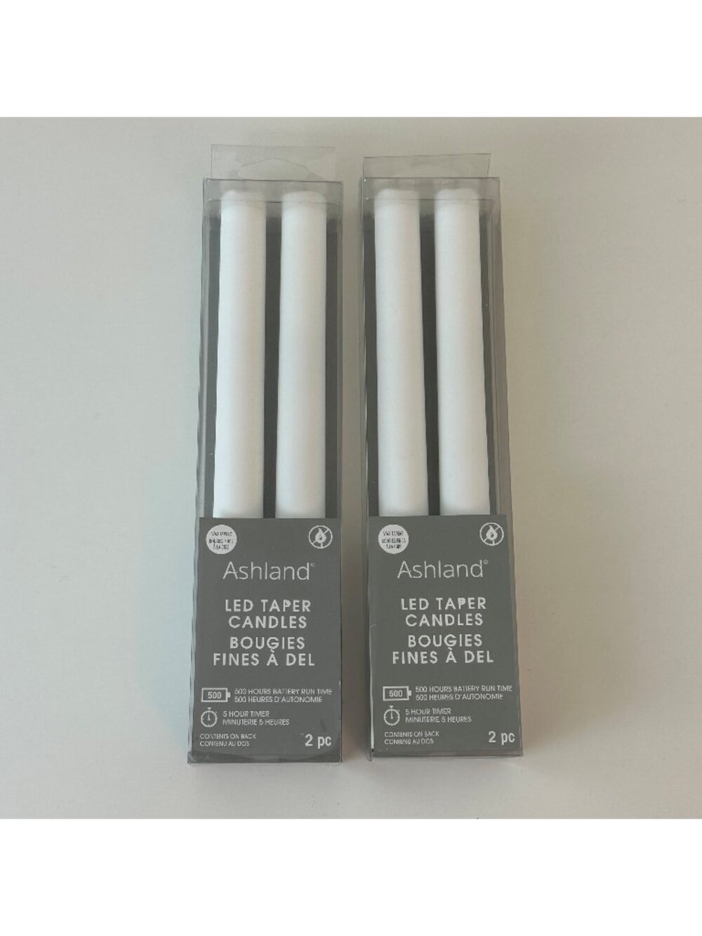 2 Packs Ashland LED Taper Candles